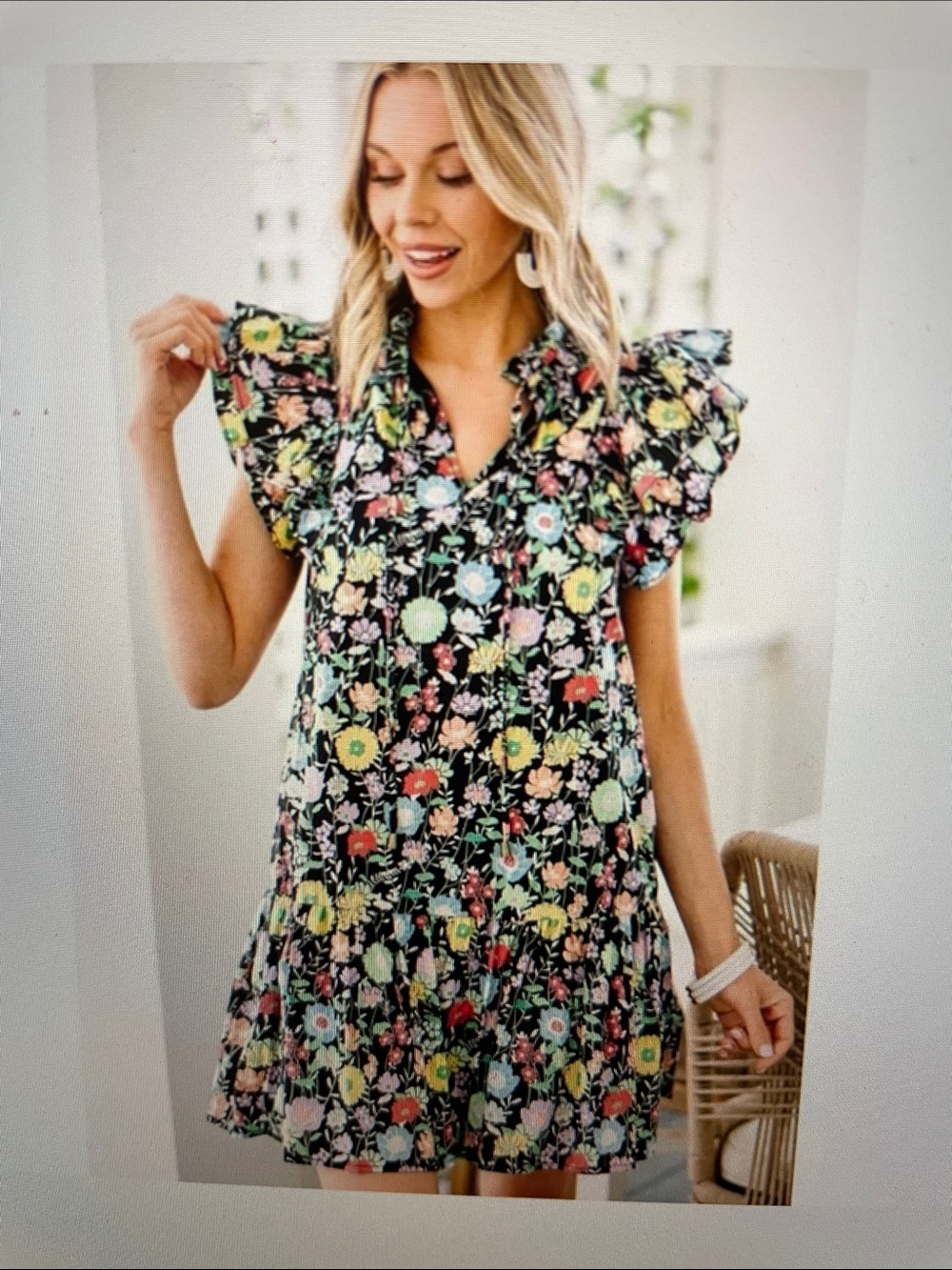Entro Story of My Life floral dress sz L